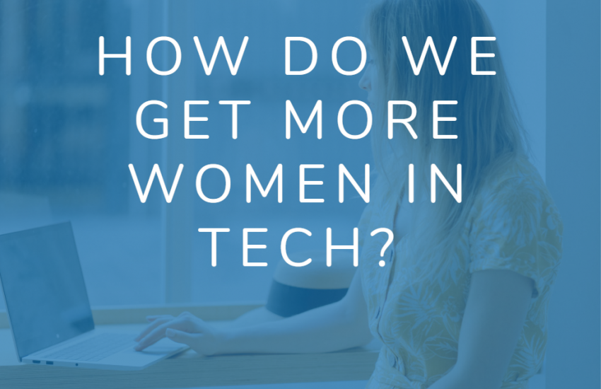 more women in tech with woman at computer in yellow tshirt